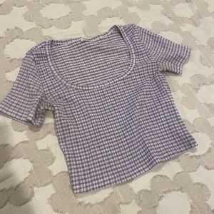 Aritzia Linen Crop Top